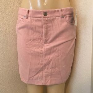 Ralph Lauren Polo Pastel Pink Faux Velvet skirt s6